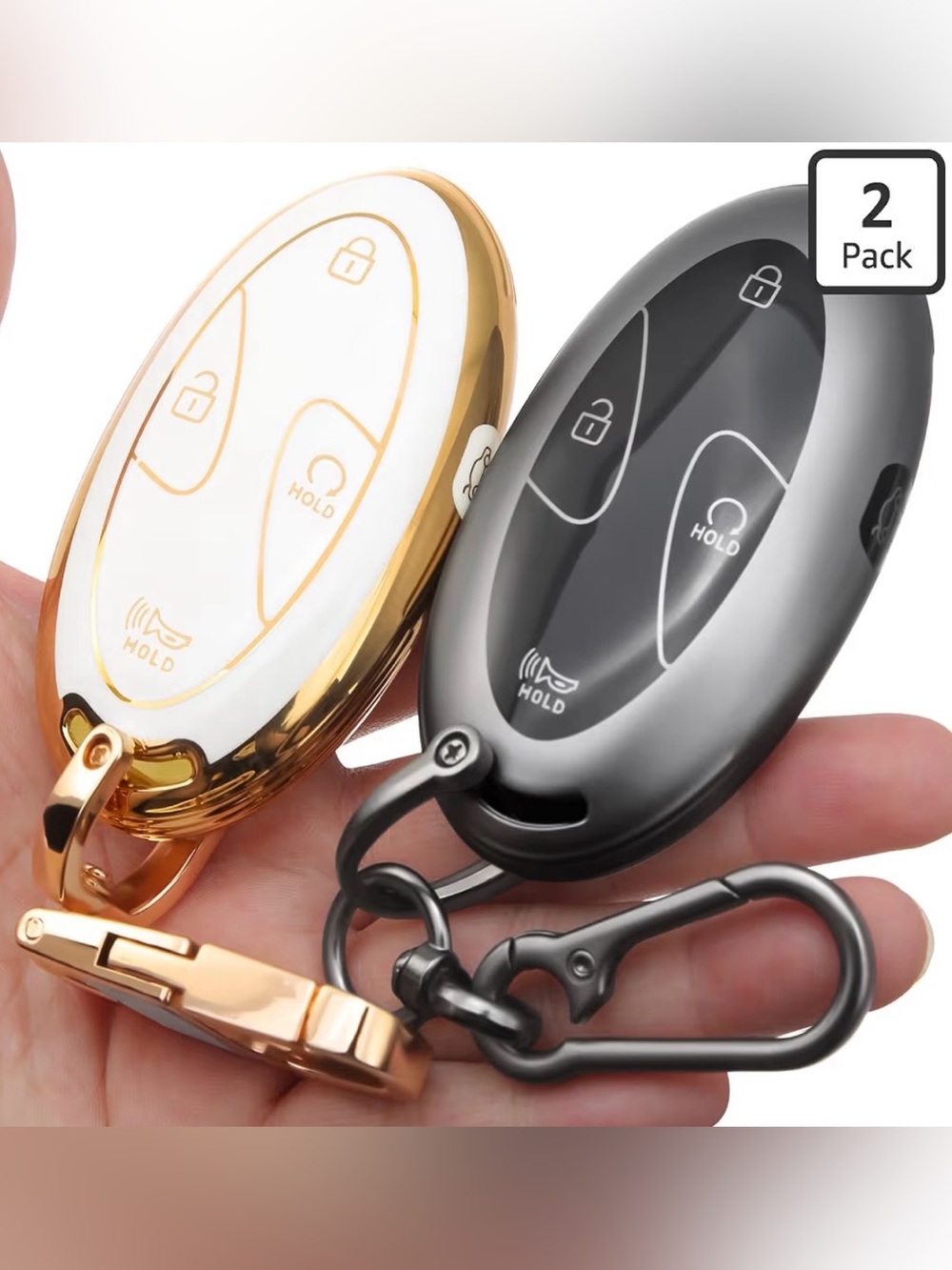 2-Pack for Hyundai Key Fob Cover TPU Case Accessories 5-Button